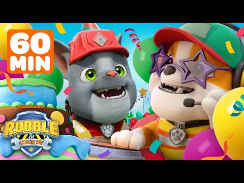 Rubble's Super Birthday Surprises & Rescues! w/ Charger & Motor | 1 Hour | Rubble & Crew
