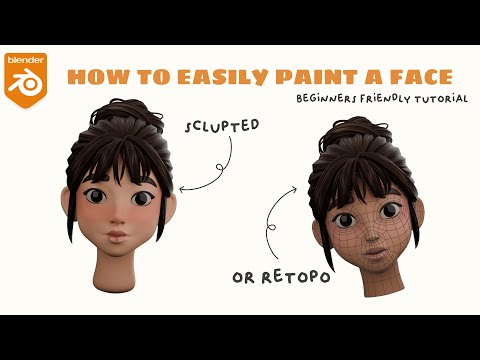 2 methods to paint your character in Blender (with & without UV/Texture)