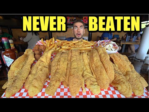 TEXAS'S BIGGEST FISH & CHIPS CHALLENGE! Unbeaten "Swimming with the Fishes" Challenge