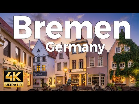 Bremen, Germany Evening Walking Tour 4k - With Captions