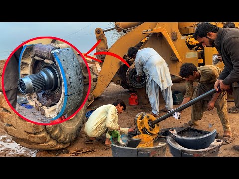 How Expert Mechanic's Change Brake Lining of a Caterpillar Wheel Loader Complete Tutorial