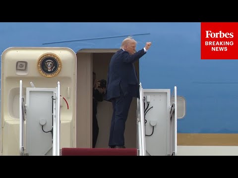 BREAKING NEWS: Trump Departs JBA En Route To Charlie Kirk's Funeral In Glendale, Arizona