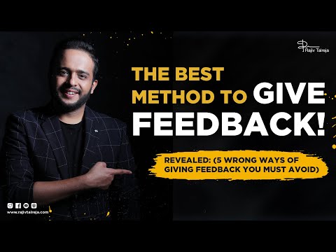 How to give feedback | Best method to give productive feedback | 5 Wrong ways of feedback