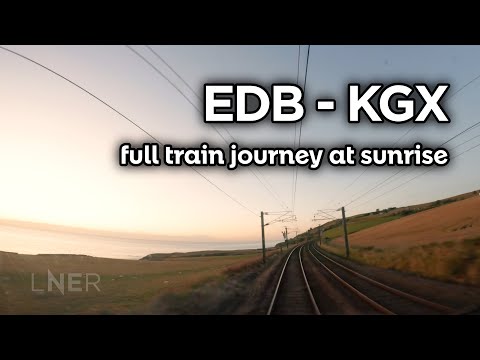 Edinburgh to London train cab journey: sunrise from the Flying Scotsman