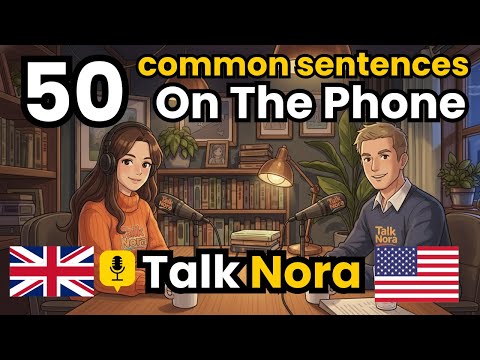 50 Essential Phrases & How to Talk on the Phone in English | English Conversation Practice