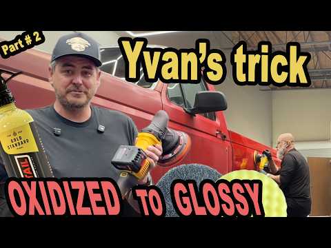 Part 2 polishing Single Stage Oxidized paint.  OBS FORD F150