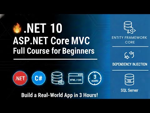 🔥 .NET 10 ASP.NET Core MVC Full Course for Beginners | Build a Real-World App in 3 Hours!
