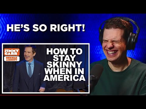 American Reacts to Jimmy Carr on British vs American Food!