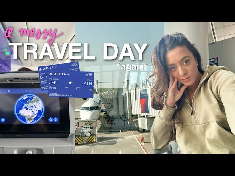 A *VERY* UNLUCKY TRAVEL DAY 🙃🛳️ travel with me to my 7th cruise ship contract, BUF→ATH 🛩️