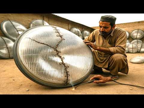 Pakistani Workshop Secret Technique - Repairing Broken Car Headlights - @Mechanical-Hands