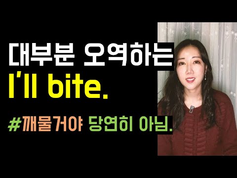 대부분 오역하는 I'll bite🦷👀 ('깨물다' 아님.. 나아가 I won't bite의 뉘앙스까지 확실히 정리💜)