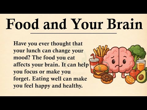 How the food you eat affects your brain || 🧠🍉Learn English Through Story Level 3 || Graded Reader 🎧