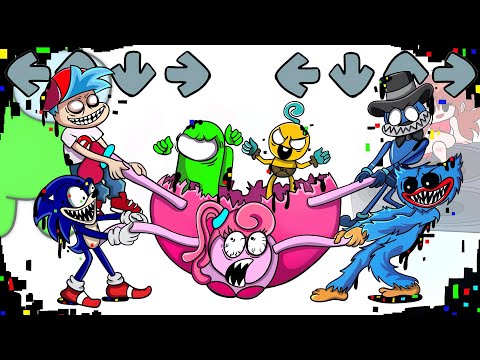 FNF Spooky Trip: Mini Crewmate vs FNF Characters | Among Us vs Friday Night Funkin Animation