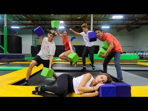 24 HOUR OVERNIGHT IN TRAMPOLINE PARK!!