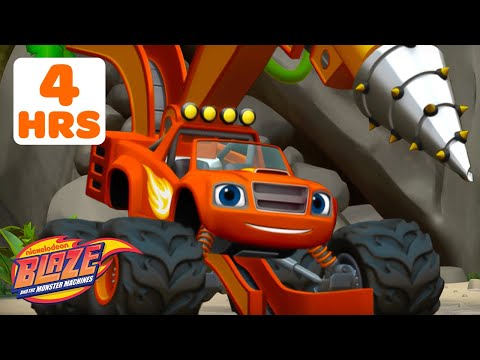 4 HOURS of BLAZING Monster Machine Transformations! | Blaze and the Monster Machines