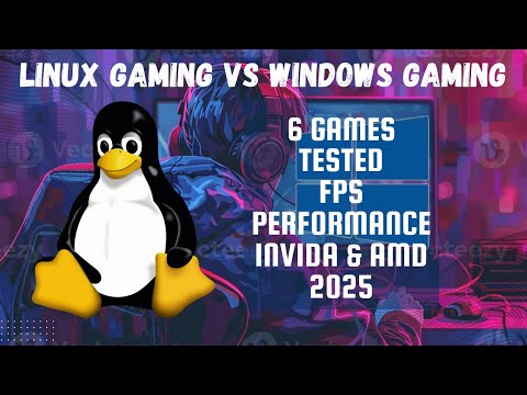 LINUX GAMING FPS vs WINDOWS GAMING FPS 6 GAMES Both Invida and AMD