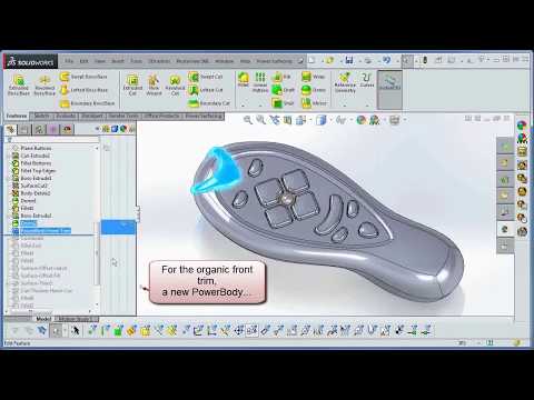Modeling a Controller with the Power Surfacing add-in for SOLIDWORKS®
