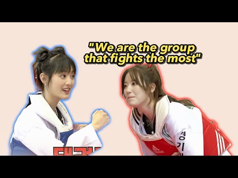 i-dle fighting and teasing each other