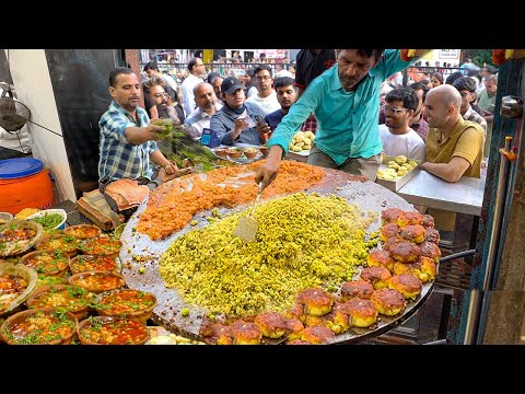 NEXT LEVEL Vegetarian Food in VARANASI - Indian Street Food tour of Banaras, India