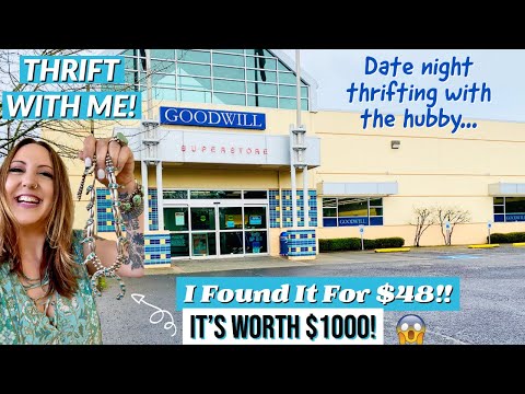 A GOODWILL SHOPPING DATE NIGHT AND THRIFTING ANTIQUE SILVER | Thrift With Me | Thrifting For Resale