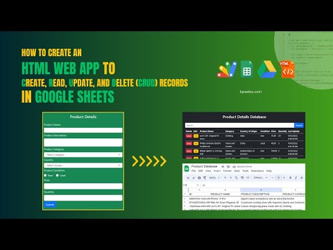 How to Create an Online Data Entry Form that can Perform CRUD Operations on Google Sheets