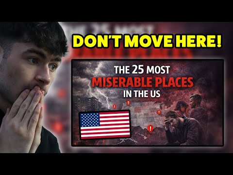 BRITS React to 25 Places in the USA to AVOID Moving To.