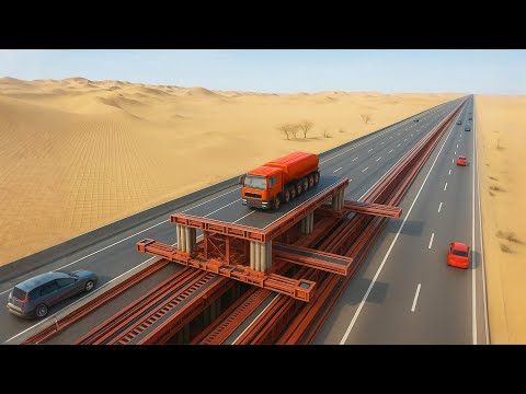 How China Built 500 Kilometer Desert Highway That Stuns Even American Engineering