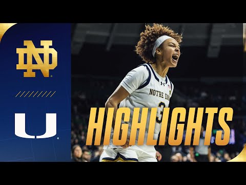 Hidalgo Rewrites the Record Book | Highlights vs Miami (FL) | ND Women's Basketball