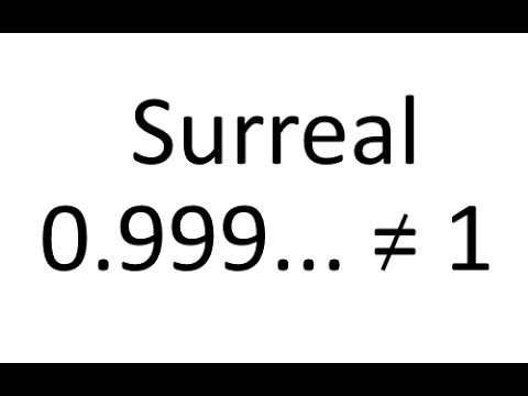 0.999... Repeating Is Equal To 1, But Something Like It Is Not (Introduction To The Surreal Numbers)