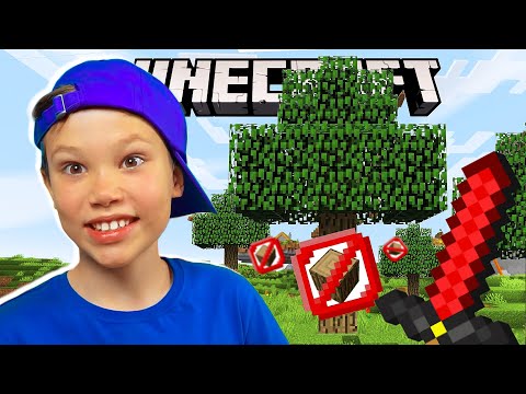 Прохождение Minecraft не ломая дерево Макс