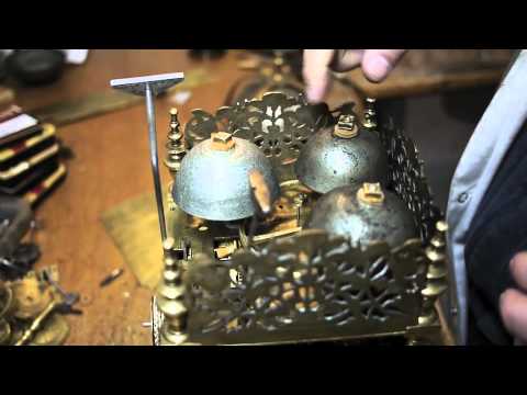 English Lantern Clock ca. 1660 with quarter striking