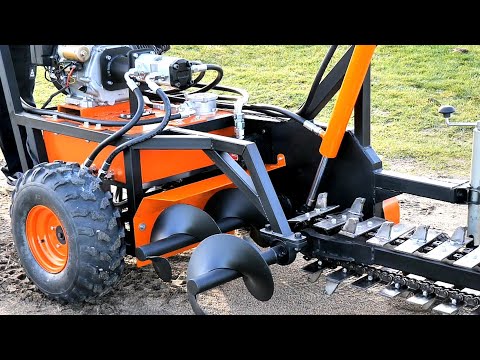 Homemade Chain digging excavator 15hp