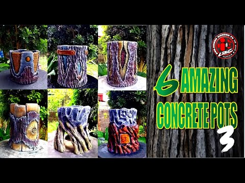 DIY | 6 AMAZING CONCRETE POTS PART 3 | Сделай сам | 6 УДИВИТЕЛЬНЫХ БЕТОННЫХ ГОРШКОВ ЧАСТЬ 3