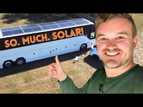 Installing 3,795 Watts of Solar Panels on our DIY Motorhome (Total off grid FREEDOM!)