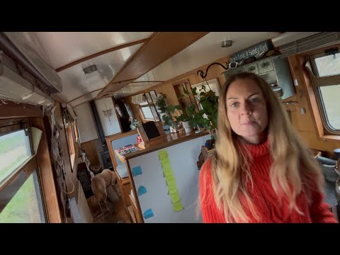 Hit by a Winter's Moorland Tempest On My Narrowboat #265