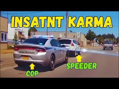 INSTANT KARMA AT BEST|Drivers busted by cops for speeding, brake checks, Bad driving|Instantjustice