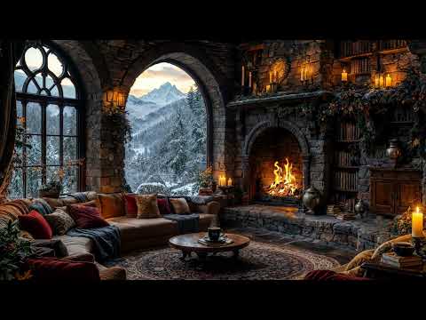 🔥 Whispers of the Snowy Cabin ❄✨ Cozy Winter Hideaway with Forest View
