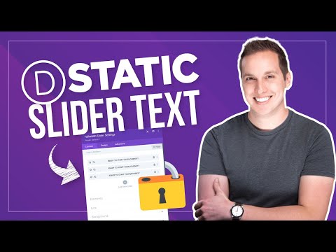 How to Keep the Text on Divi Slider Module STATIC