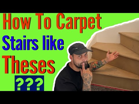HOW TO FIT CARPET ON STAIRS WINDERS, KITES, CURVES #staircarpet #carpetfitting #homeimprovement