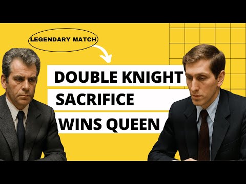 Fischer's Ruthless Double Knight Combo CRUSHES Spassky in 1992 Rematch Game 8, Queen Capture SHOCKER