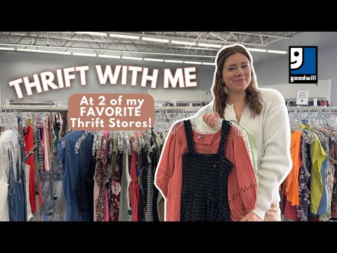 Thrifting my DREAM outfits for Spring! | Thrift With Me | Thrift Haul Try On | Goodwill Thrift Haul