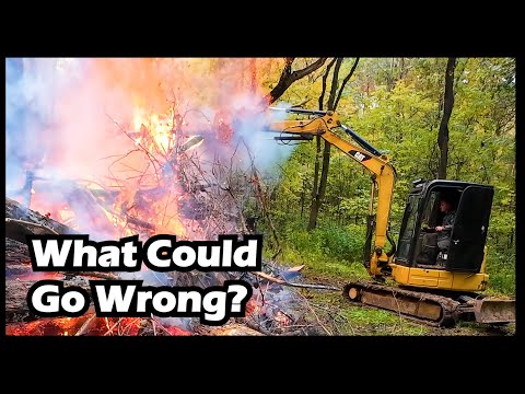 The  Absolute BEST Way! - Land Clearing Cleanup with Excavator