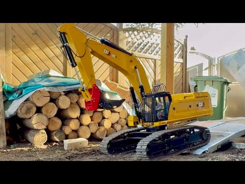 RC Excavator CAT 395 - 1/8 - When digging