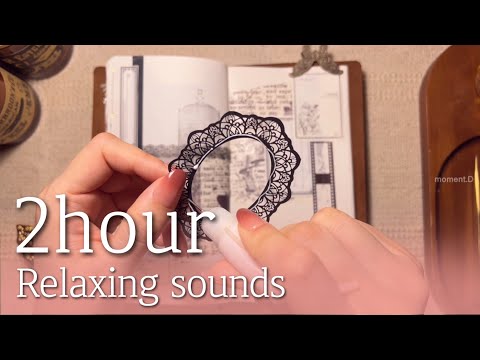 ✨2HR ASMR for sleep✨ 수면용, 작업용, 공부용 영상 다꾸 모음 편안한 소리 28 relaxing sounds #papertherapy #scrapbooking