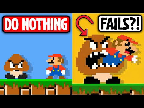 Mario tries to WIN by doing Nothing?! - BTG Reacts to funny Mario videos