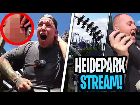 WÄHREND der Fahrt VERBRANNT😱🎢 XXL Heidepark Stream mit @zarbex | MontanaBlack IRL