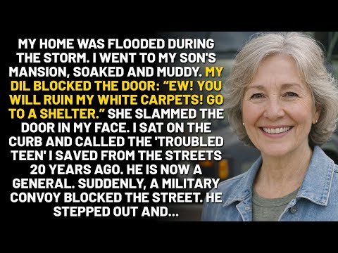 "You'll Ruin My White Carpets!" My DIL Kicked Me Out During A Storm. A General Picked Me Up...