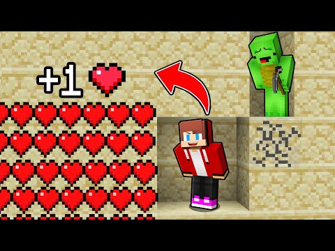 JJ And Mikey INFINITE HEARTS Speedrunner vs Hunter in Minecraft Maizen