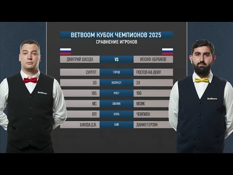 "BetBoom Кубок чемпионов 2025". И. Абрамов (RUS) - Д. Шкода (RUS). Св.пирамида.