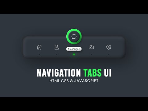 Navigation Tabs Menu Design using Html CSS & Javascript